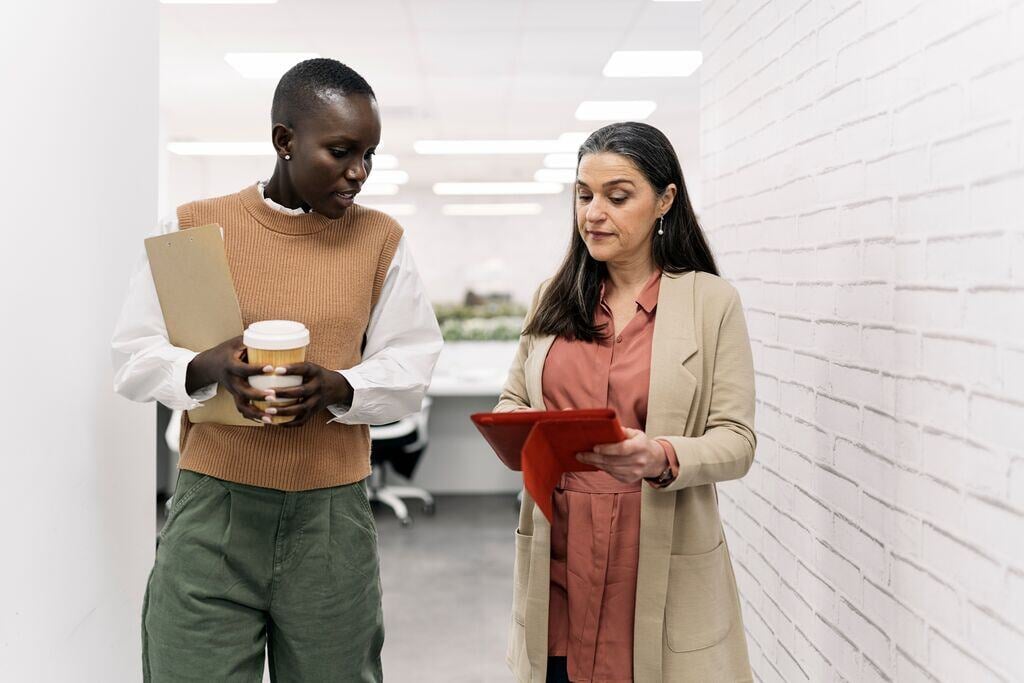 Multicultural Coworkers Working in Office