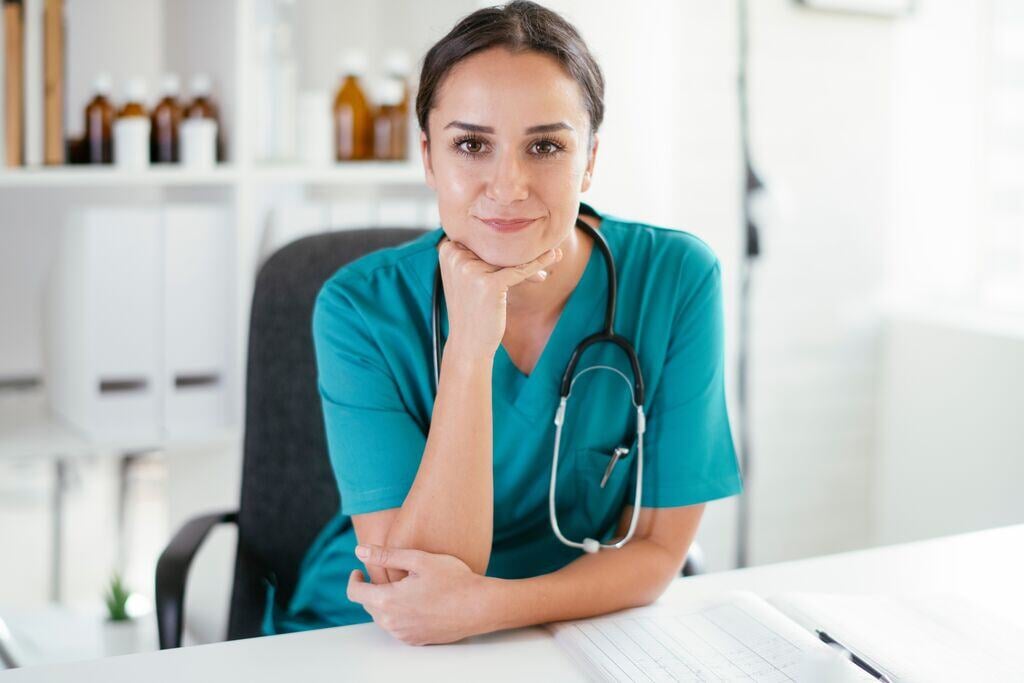 Young female doctor in medical office
