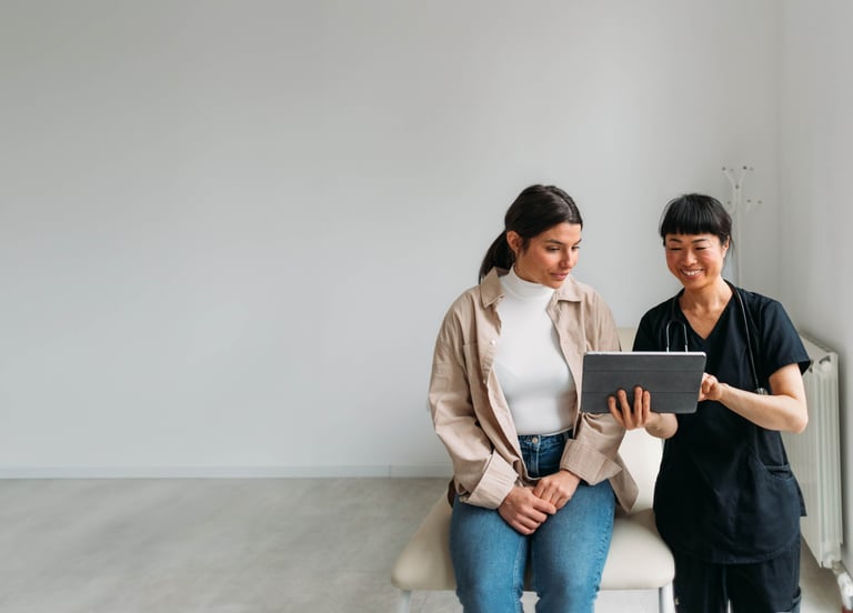 Young Woman on Checkup at Her Doctor