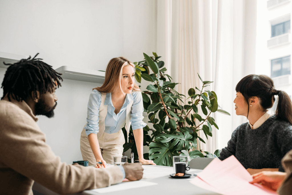 Colleagues working on project