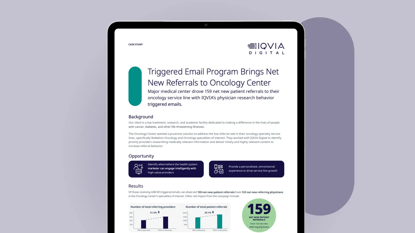 Screenshot of the case study,